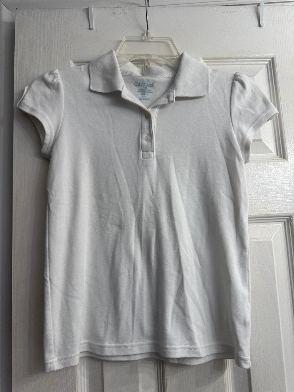 Cat and Jack kids white polo shirt size 7-8